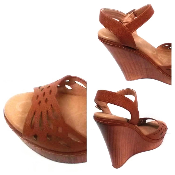 NEW! Tan Wedge Heels! - Picture 3 of 8